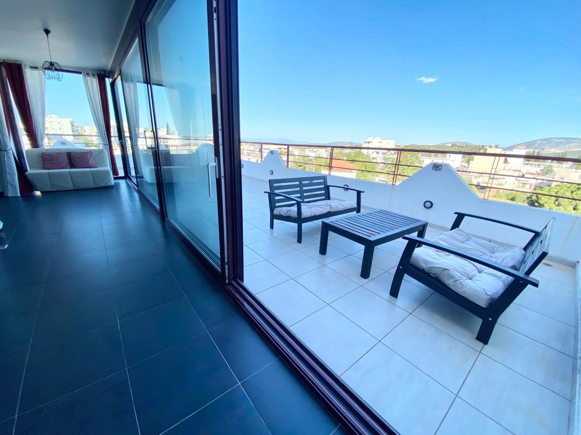 Luxury View Apartment 10Min From Athens Airport Koropion Bagian luar foto